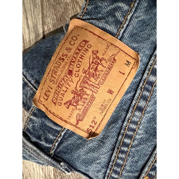 Levi Strauss 512 Slim Fit Womens size 11 Tapered Leg USA Vintage Split Hem Levis - Picture 6 of 12